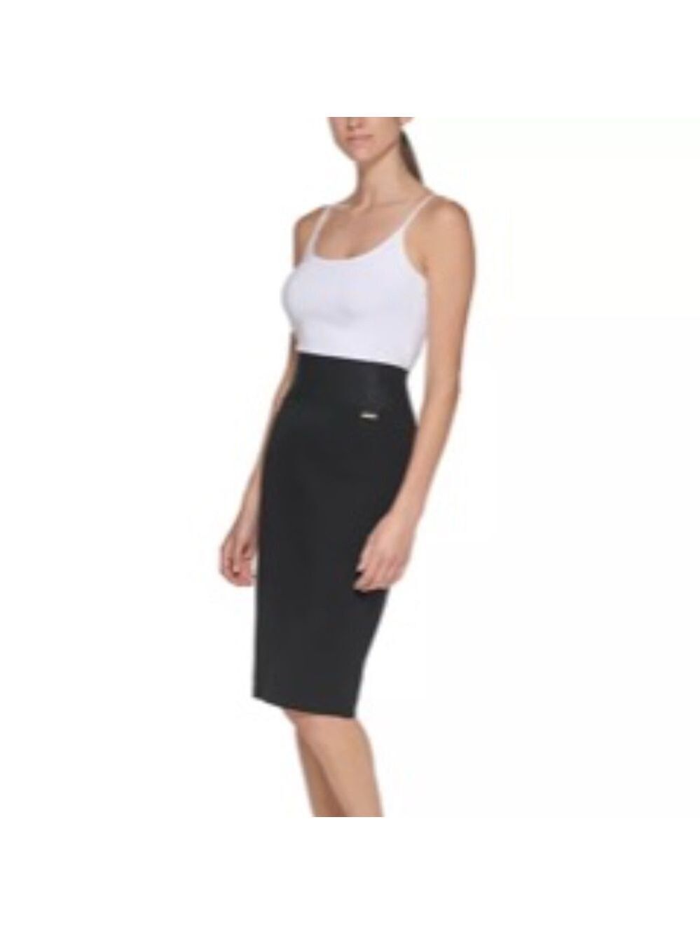 CALVIN KLEIN Mid Waist Power Stretch Pencil Skirt